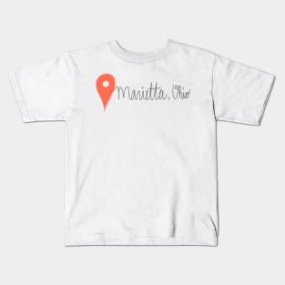 Marietta Location Pin Kids T-Shirt